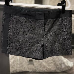 Club Monaco Women's mid waist Charcoal Lace Shorts